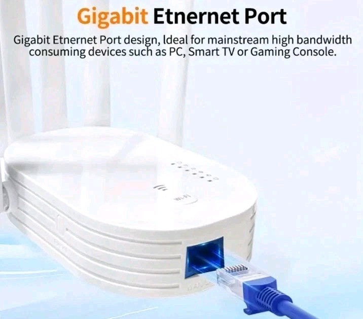 2025 WiFi Extender Signal Booster, WiFi Extender 5GHz/2.4GHz 1200Mbps WiFi Range