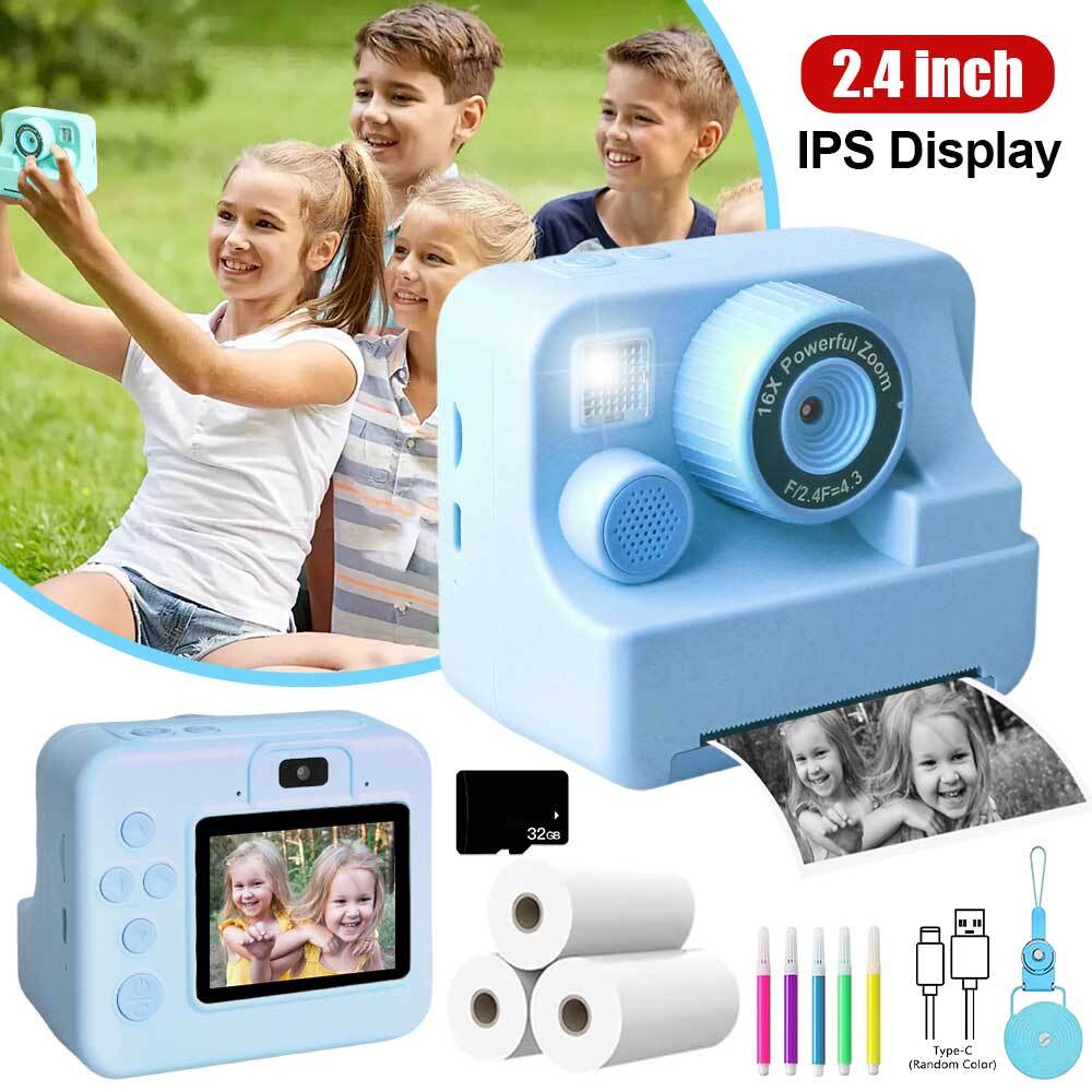 1080P Kids Camera Instant Print 32GB Instant Cameras That Print Photos Gifts  m