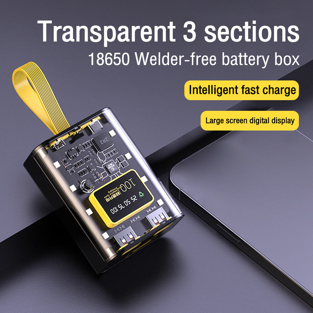 Dual USB Micro Type-C LED 10W Battery Charger DIY Power Bank Box Fast Charging