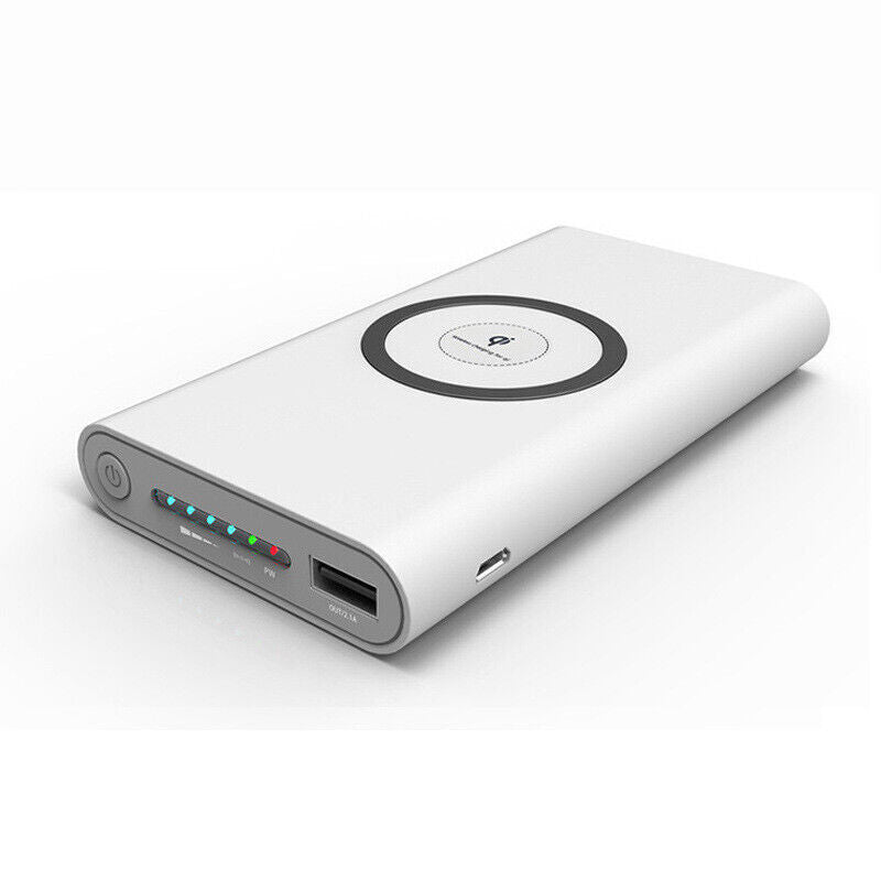 Power Bank 10000MAH Wireless Fast Charging USB Charger High Capacity External