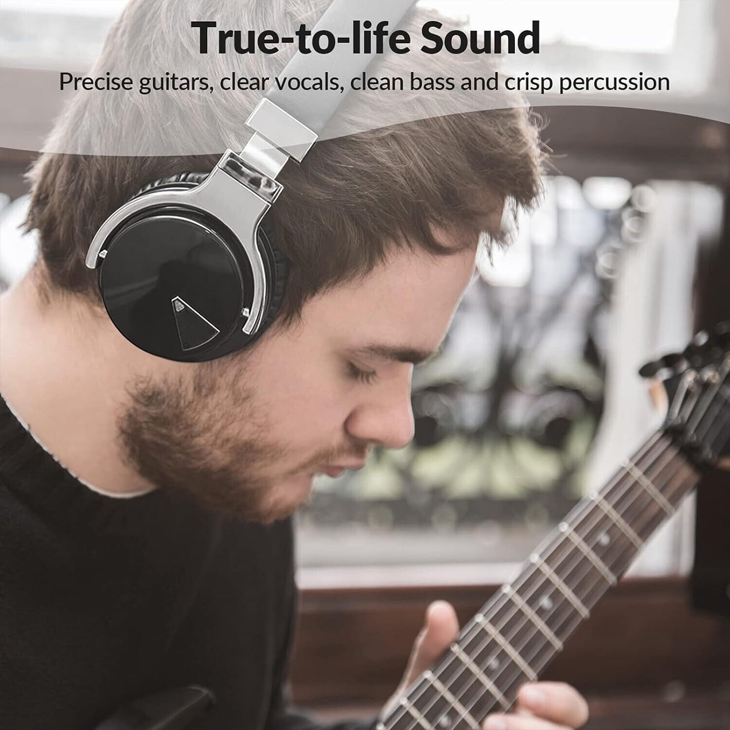 Custom 45mm Large Drivers Bluetooth Headphones - All-Day Comfort & Premium Sound