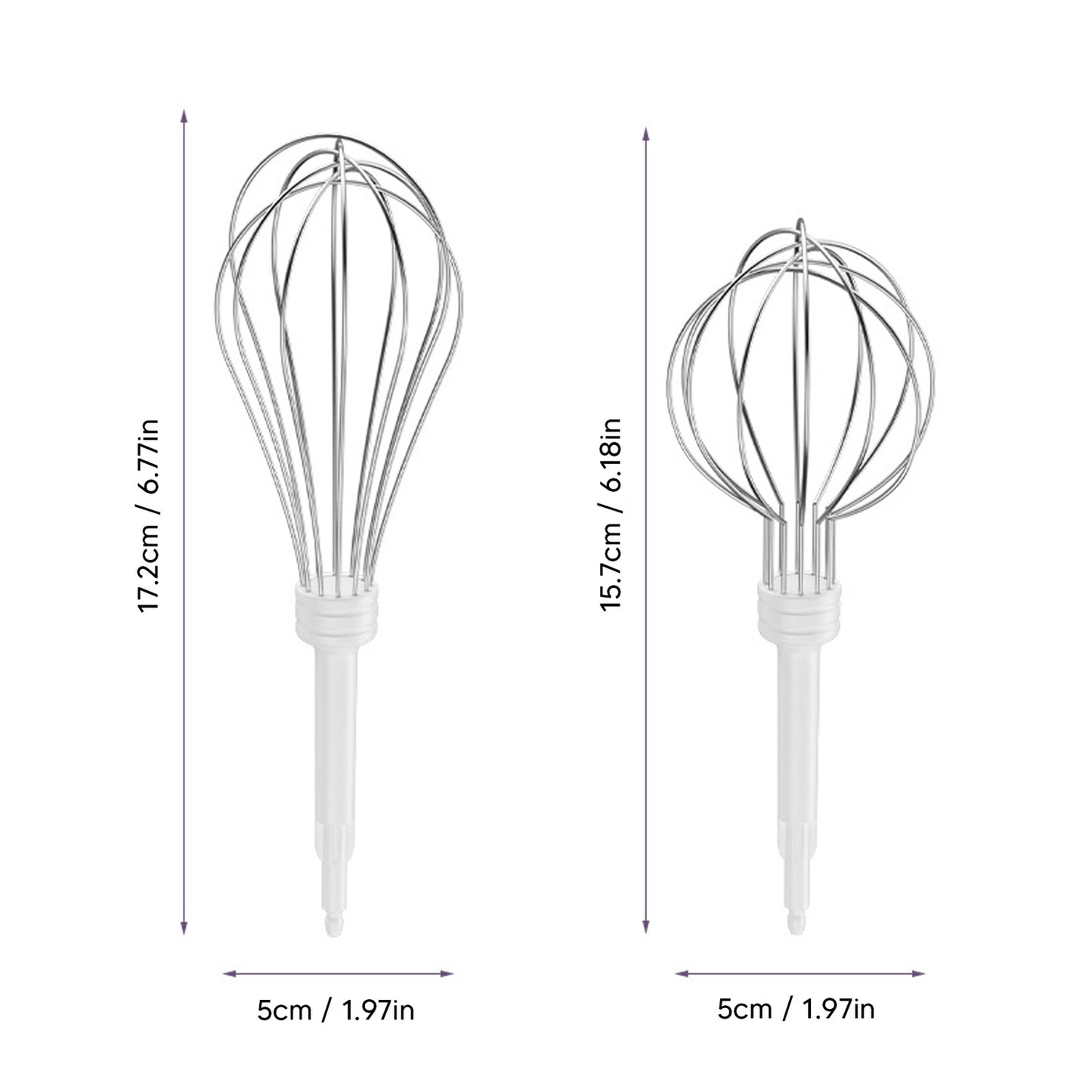 (White)Electric Cordless Hand Mixer Handheld Egg Whisk AN