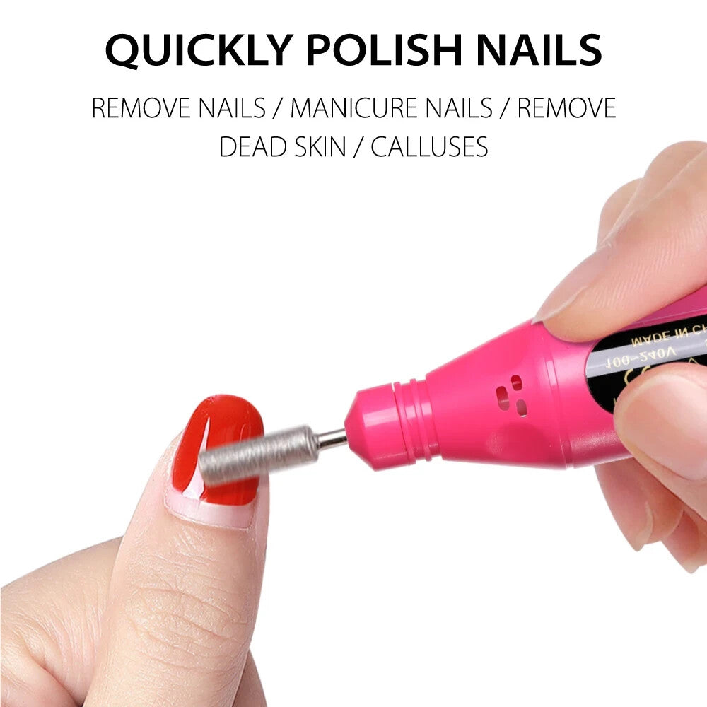 Nail Sander Manicure Pedicure Electric Portable Drill USB Kit