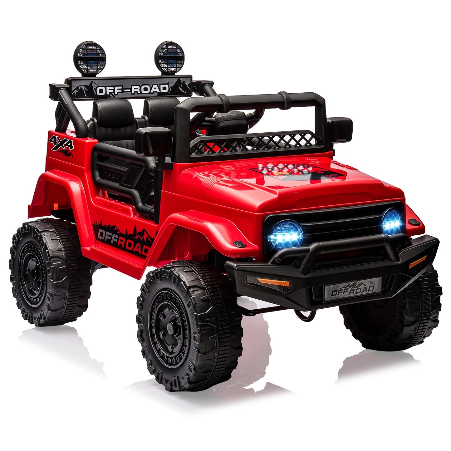 12V Kids Ride on Truck with Remote Control Spring Suspension Bluetooth Connectiv