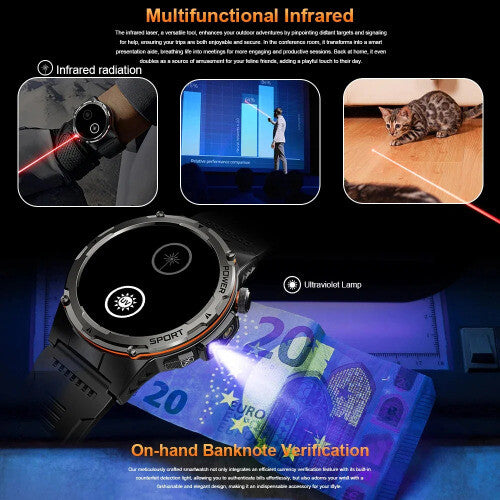 Smartwatch IP68 Outdoor Sport Watch Fitness Tracker Health Monitor BT Call