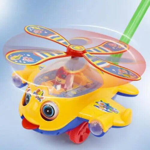 Baby Walker Toy | Hand Push Plane Car for Toddlers Push Along Walking for Kids
