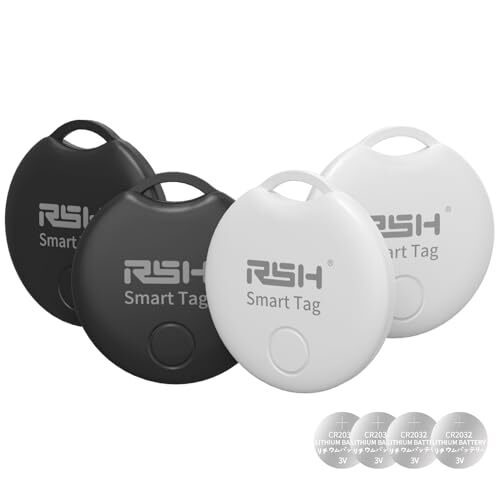 Key Finder Tracker Luggage Bluetooth Tracker Smart Tag Works with 4Black White