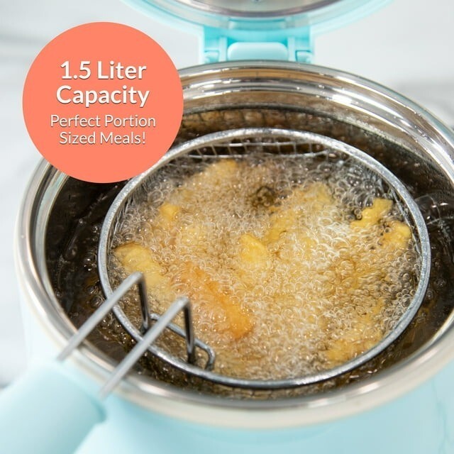 MyMini New 1.5-Quart Deep Fryer, Blue ( NOT SHIP TO CA, CO)