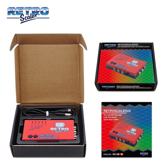 NEW RetroScaler2x AV to HDMI Up-Scaler Converter Line-Doubler Retro Consoles