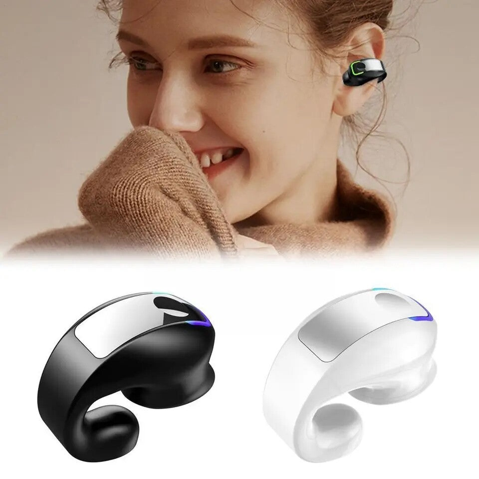 Bluetooth 5.3 Wireless Earbuds Ear Clip Bone Conduction Headphones Headset 2 Pcs