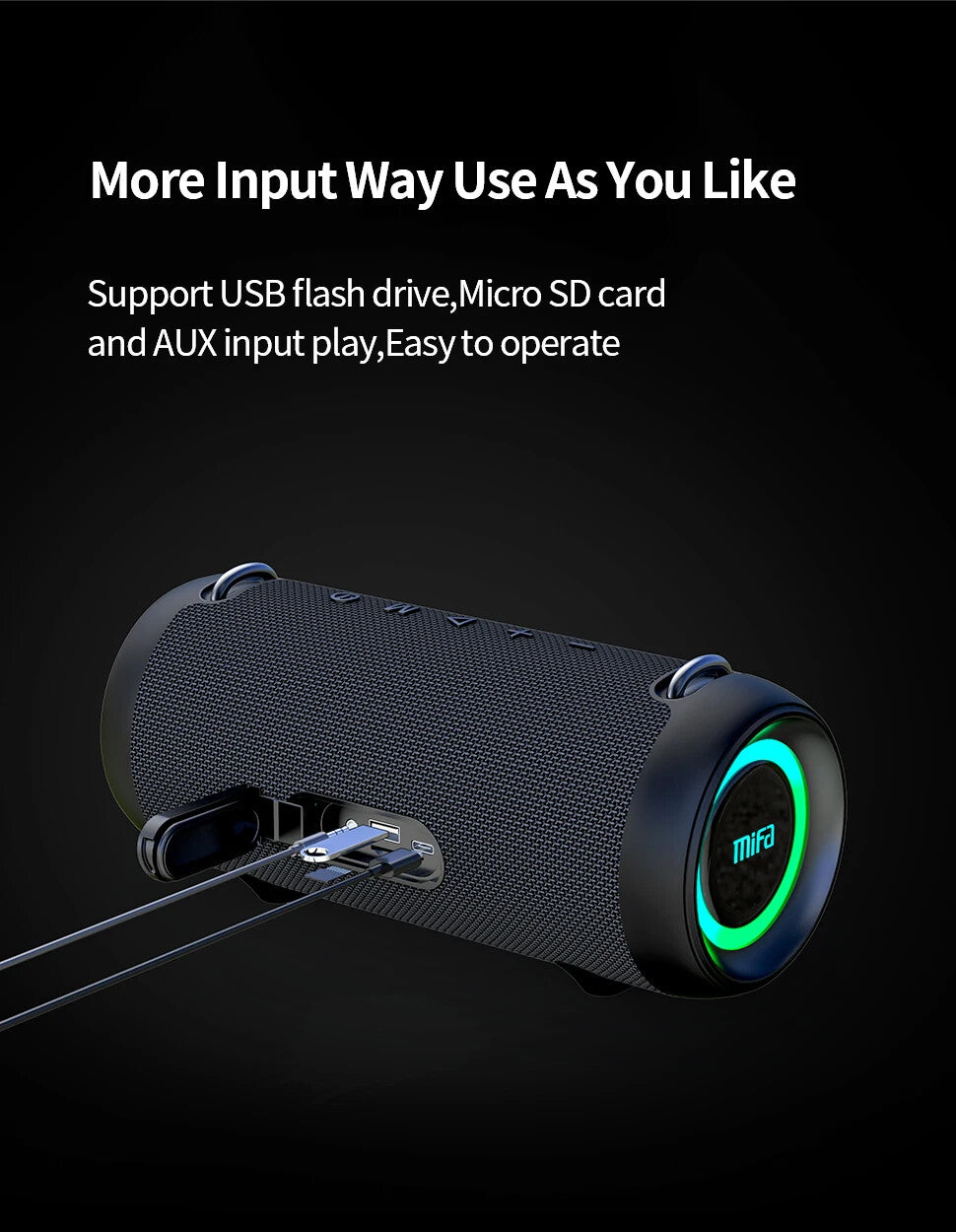 Bluetooth Speaker 60W Output Power Bluetooth Speaker with Class D Amplifier