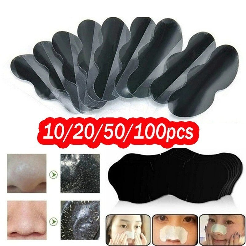 100pcs Nose Blackhead Remover Mask Deep Cleansing Black dots Pore Clean Strips