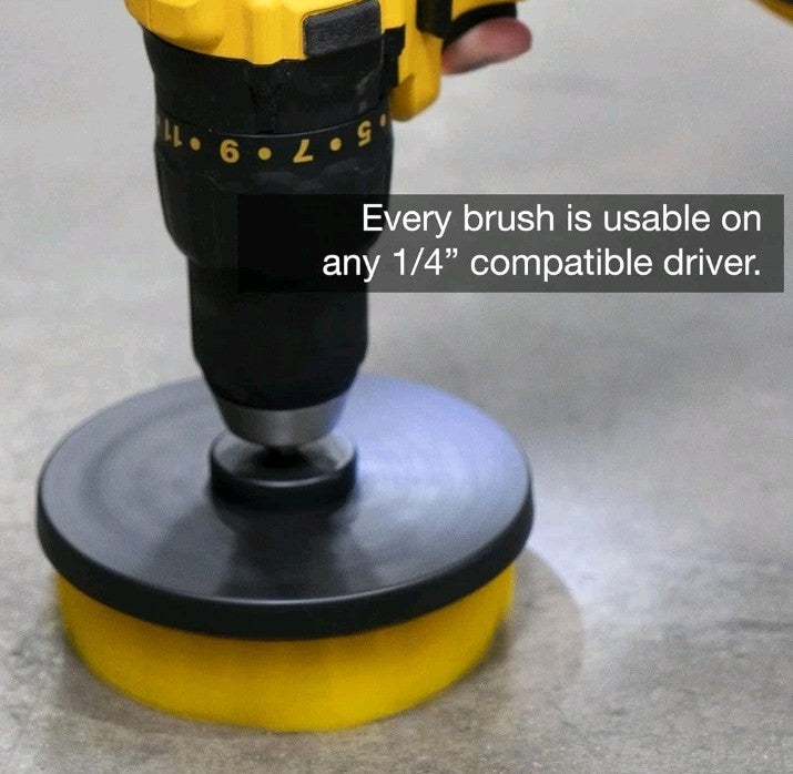 Drill Brush Attachment Set Of 9 Power Scrubber Brush For Cleaning Bathroom Tile