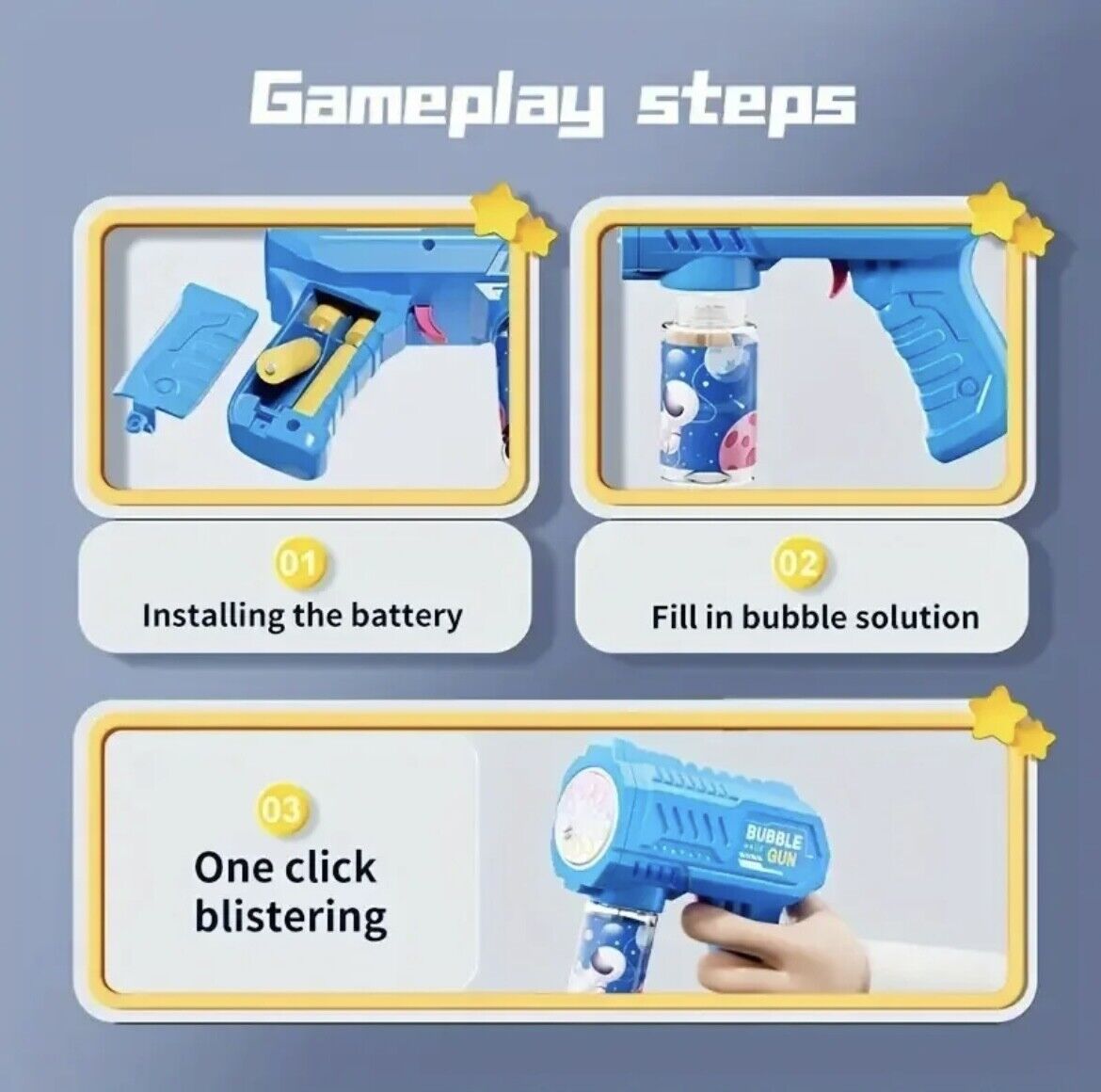 Kids Astronaut Electric Bubble Machine Bubble Gun Toy Auto Light Bubble Gun Toy