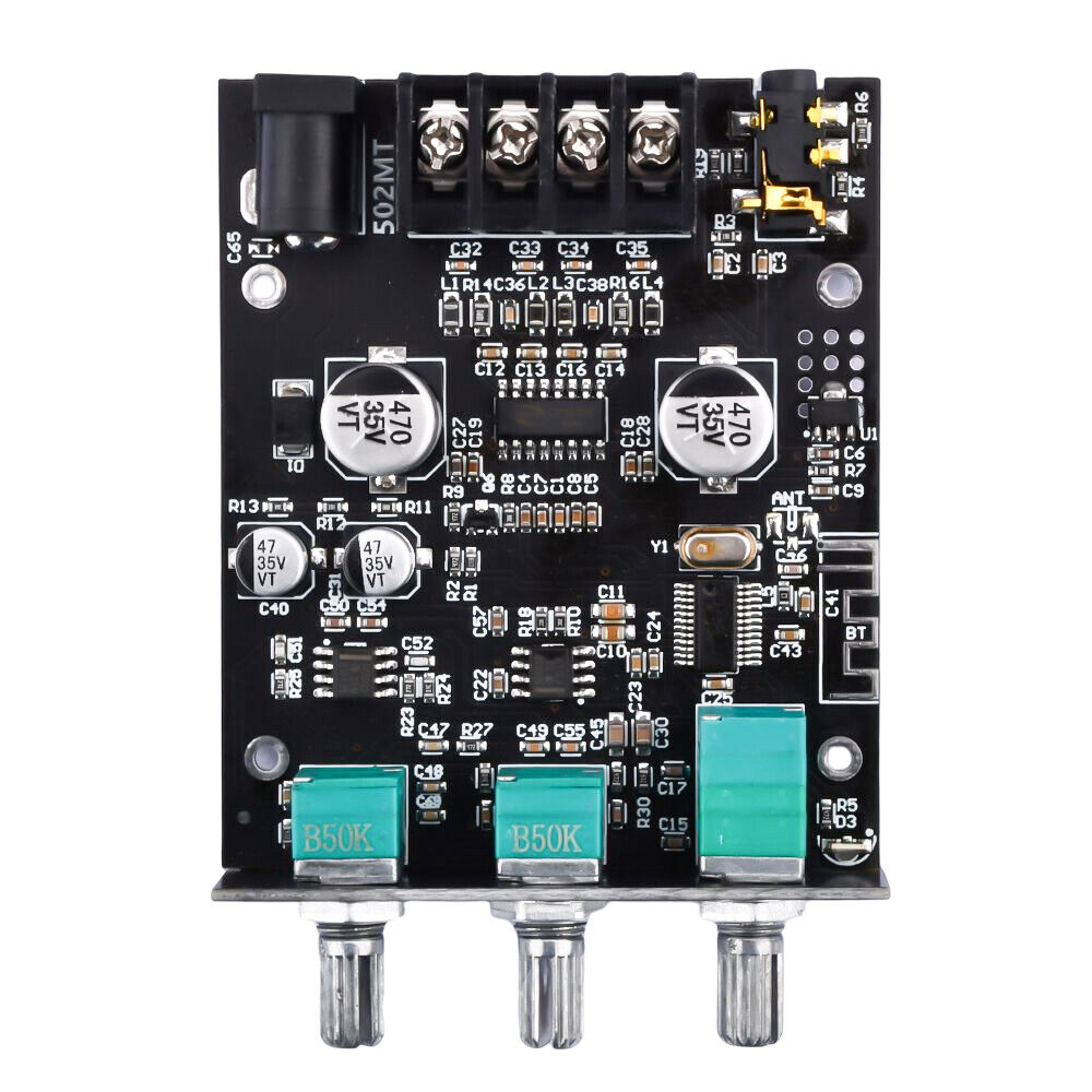 ZK-502MT 50W*2 Bluetooth 5.2 Audio Amplifier Board Module Tone Adjustable DIY.