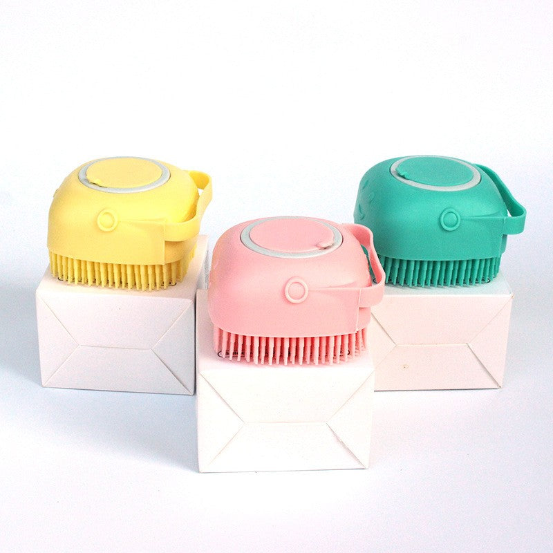 Silicone Dog Bath Massage Gloves Brush Pet Cat Bathroom Cleaning Tool Comb Brush