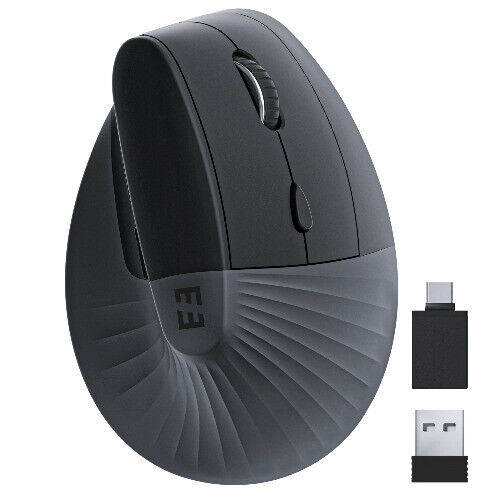 Vertical Wireless Mouse Type C Rechargeable Ergonomic USB & Type C Mice