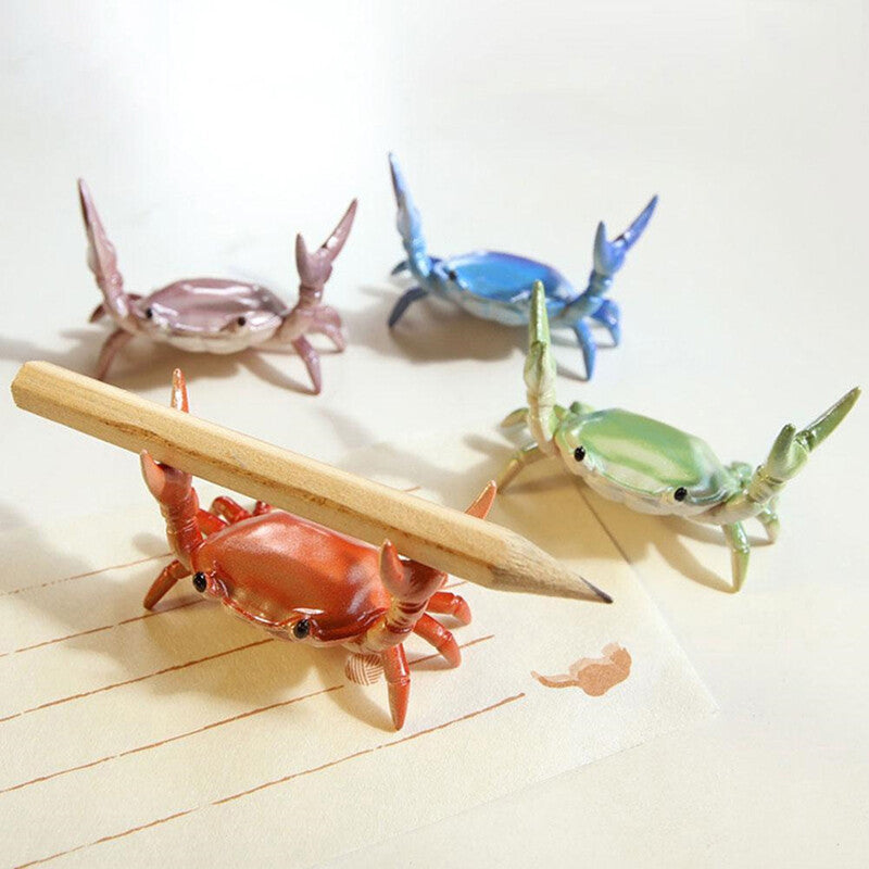 Creative Cute Crab Pen Holder Weightlifting Crabs Penholder Bracket Storage Rack