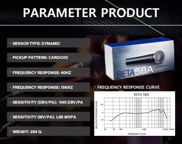 Beta58A Supercardioid Dynamic Vocal Microphone FAST SHIPPING