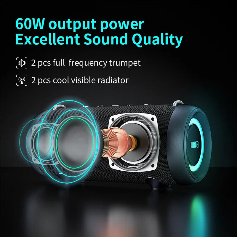 Bluetooth Speaker 60W Output Power Bluetooth Speaker with Class D Amplifier