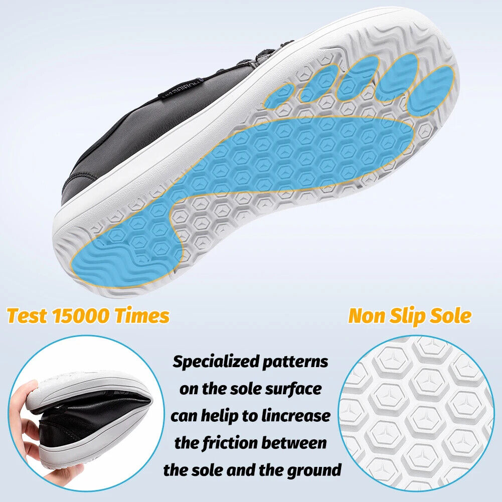 Minimalist Shoes Men Wide Toe Barefoot Shoes Leather Sneakers Lightweight Shoes