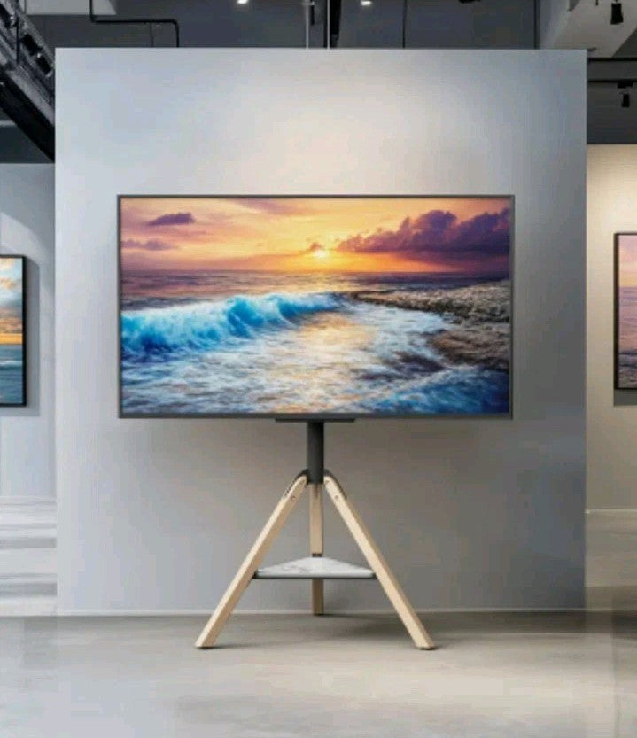 Tripod TV Stand for 40-75” LED LCD Flat Screen Height Adjustable Floor TV Stand