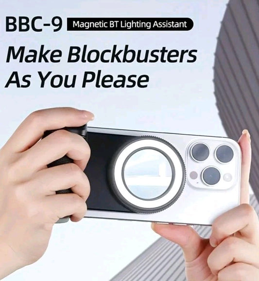 2 in 1 Magnetic Suction Handheld Bluetooth Phone Camera Shutter Hand Grip Holder