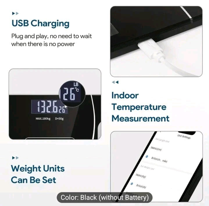 Smart Scale Body Weight Loss Accurate Height Digital Electronic Bluetooth Solid