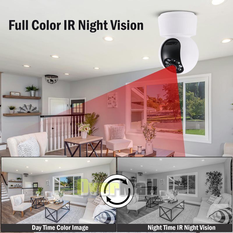 Camara De Seguridad Wifi HD Para Casa Interior Exterior Con Audio y Microfono