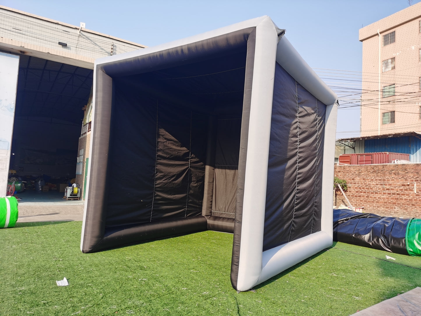 10x9x9ft Oxford Inflatable Golf Practice Swing Simulator Net Cage Tent