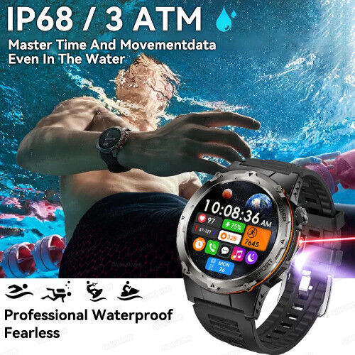 Smartwatch IP68 Outdoor Sport Watch Fitness Tracker Health Monitor BT Call