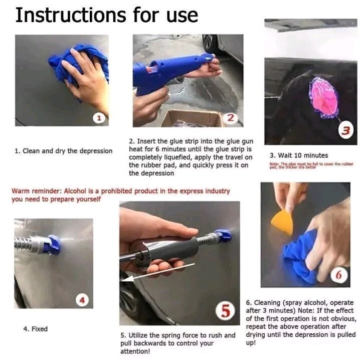 Car Body Slide Hammer Paintless Dent Repair Tool Puller Lifter Hail Removal Tool