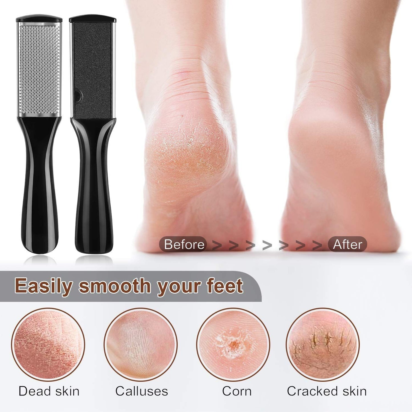 Pedicure Kit Set 23 in 1 Stainless Steel Foot Rasp Peel Callus Dead Skin Remover