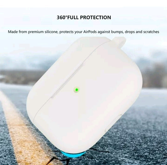 For AirPods Pro 2 AirPods 3 2 Case Silicone Protector Shockproof Cover +Keychain