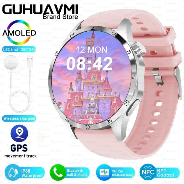 Fitness Tracker NFC Smartwatch Waterproof GPS Heart Rate Bluetooth Call Android