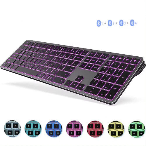 Rechargeable Keyboard Bluetooth Backlit Wireless Keyboard Compatible Tablet