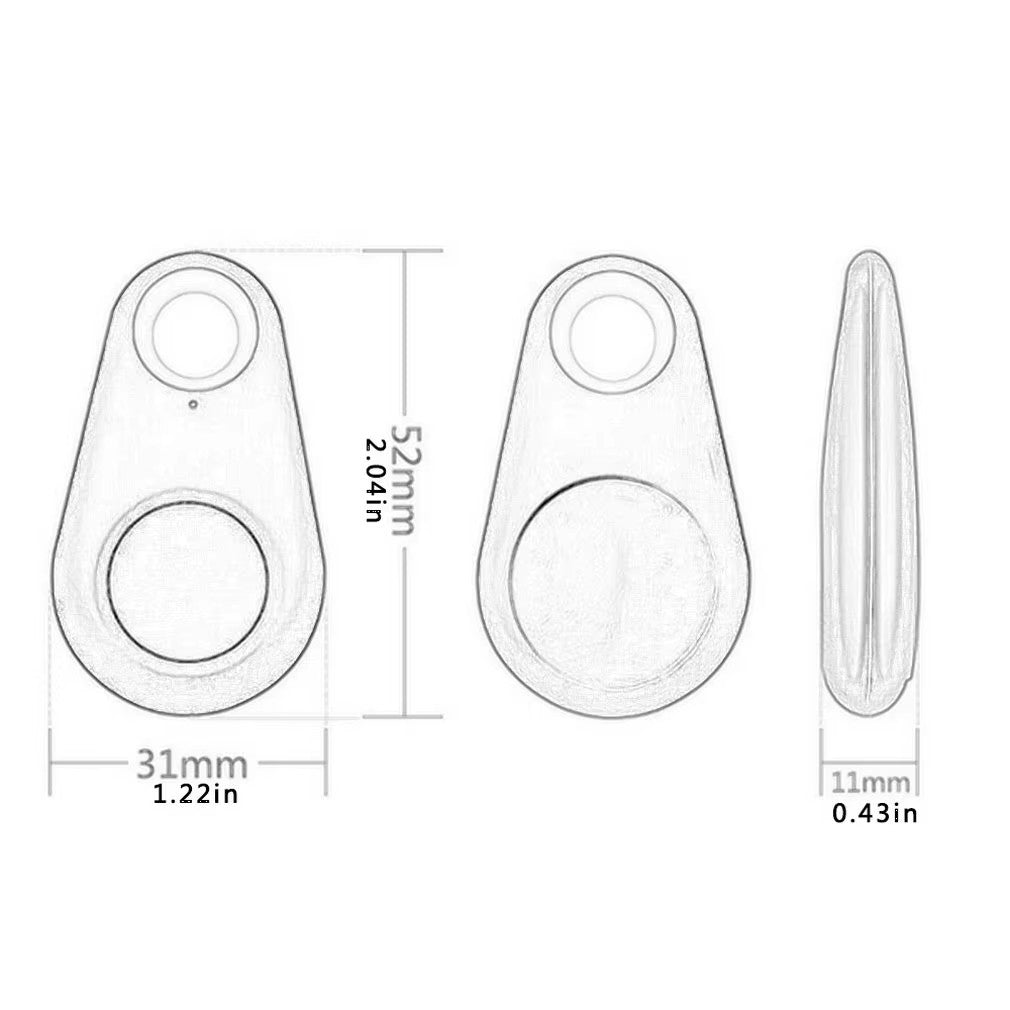 Mini Fashion Smart Dog Pets Bluetooth 4.0 GPS Tracker Anti-Lost Alarm Tag Wirele