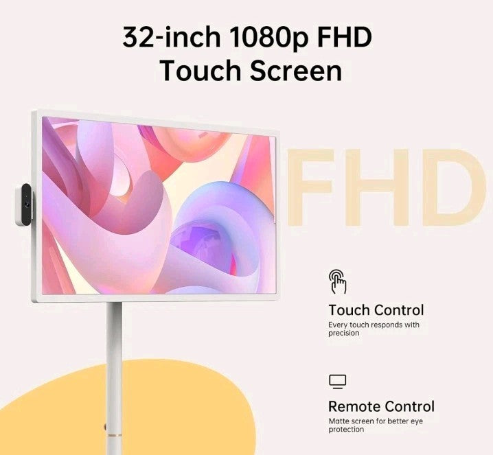 32 Inch Portable TV with Touch Screen | 8G RAM + 128G Storage