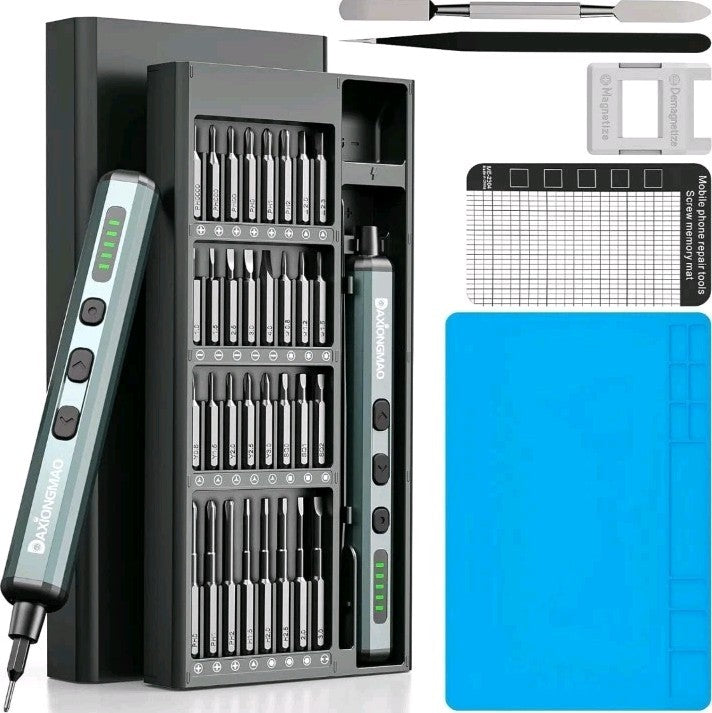 Electric Screwdriver 70 in 1 Screwdriver Set with 64 S2Bits for Eyeglasses Watch