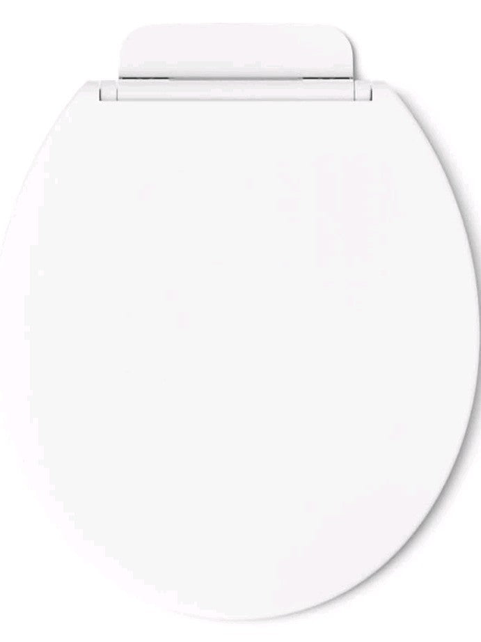 KOHLER K-27332-0 Glissade ReadyLatch Quiet Close Round Toilet Seat, White