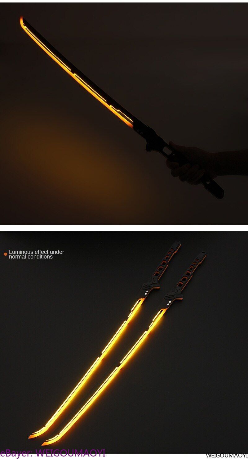 DIY Cyberpunk 2077 Thermal Katana Samurai Blade Functional LED 80cm Cool Prop