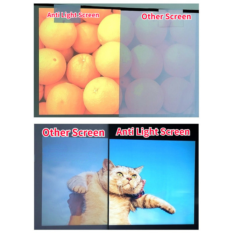 4:3 16:9 Anti Light 3D High Brightness Projector Screen Metal Screen with Hooks