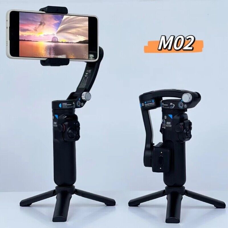 3 Axises Smartphone Gimbals Stabilizers Adjustable Fill Light for Video