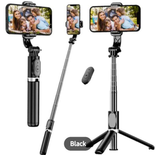 Q02 Selfie Stick, Foldable Tripod, Live Broadcast - NEW