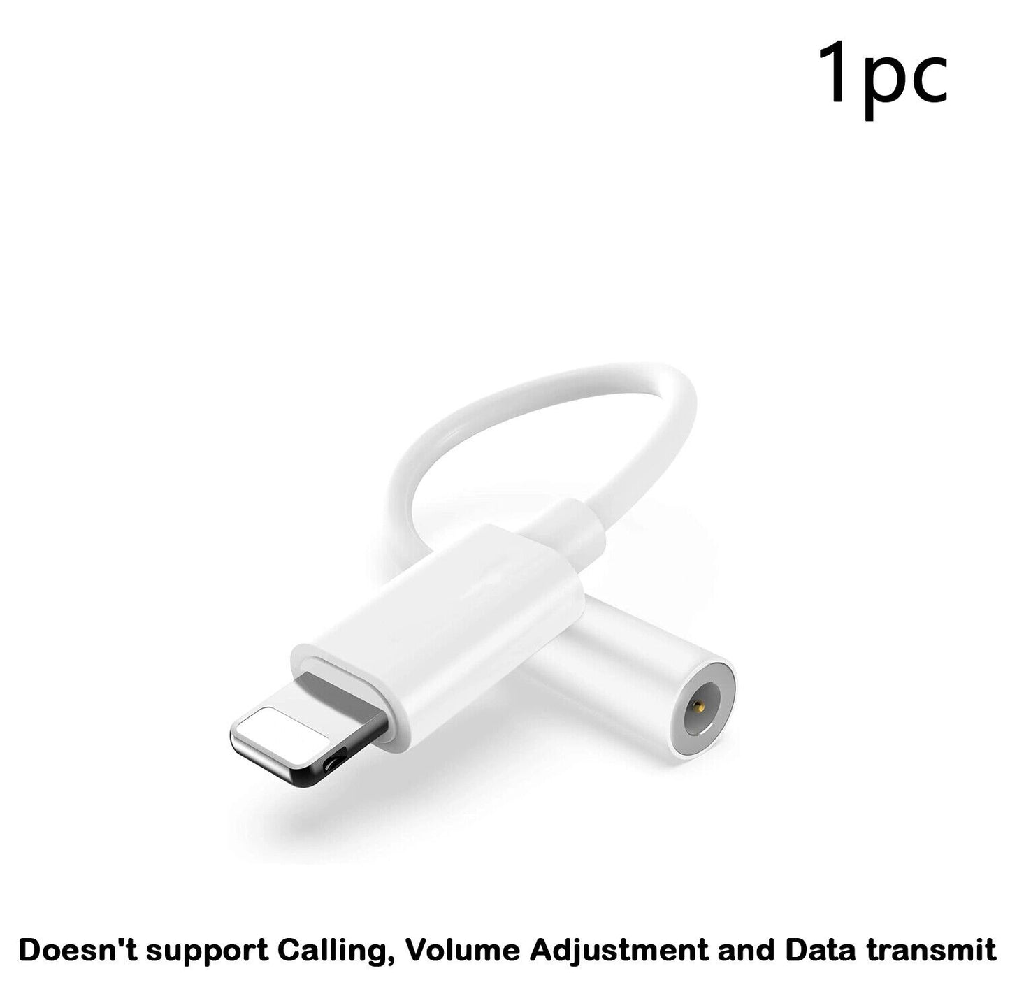 1-3PCS For iPhone Headphone Adapter Jack 8Pin to 3.5mm Aux Cord Dongle Converter