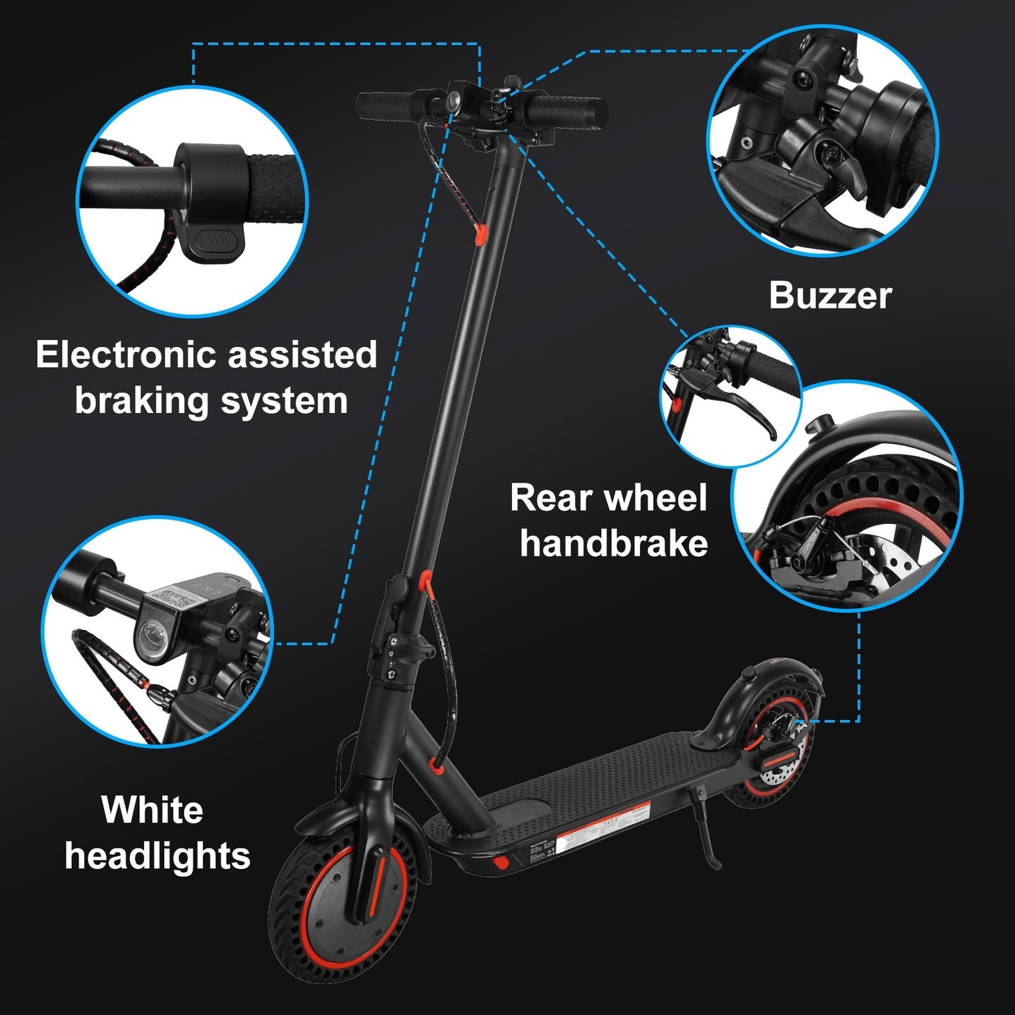 Electric Scooter 350W 20-30KM Long Range Folding E-Scooter Adult Urban Commuter
