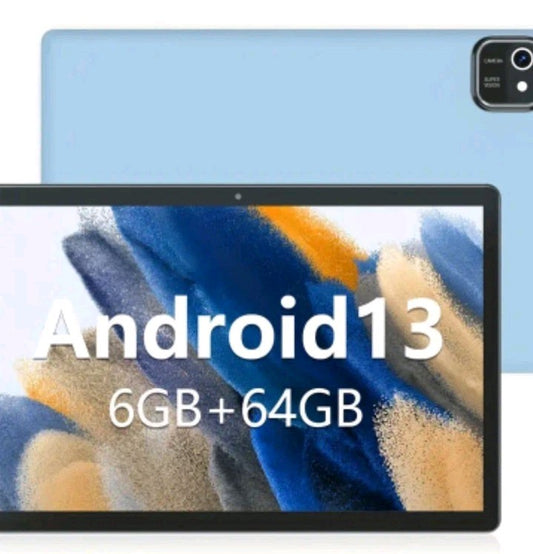 Android 13 Tablet 10'', Octa-Core, WiFi 64GB PAD with Bluetooth 6000mAh New