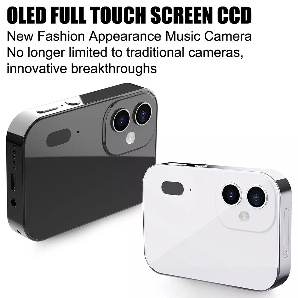 64MP 4K Digital Camera 16X 3 Lens Touch Screen Camera Music Player OTG 3600mAh