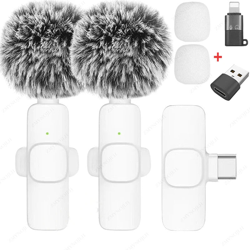 New Wireless Lavalier Microphone Portable Audio Video Recording Mini Microphone