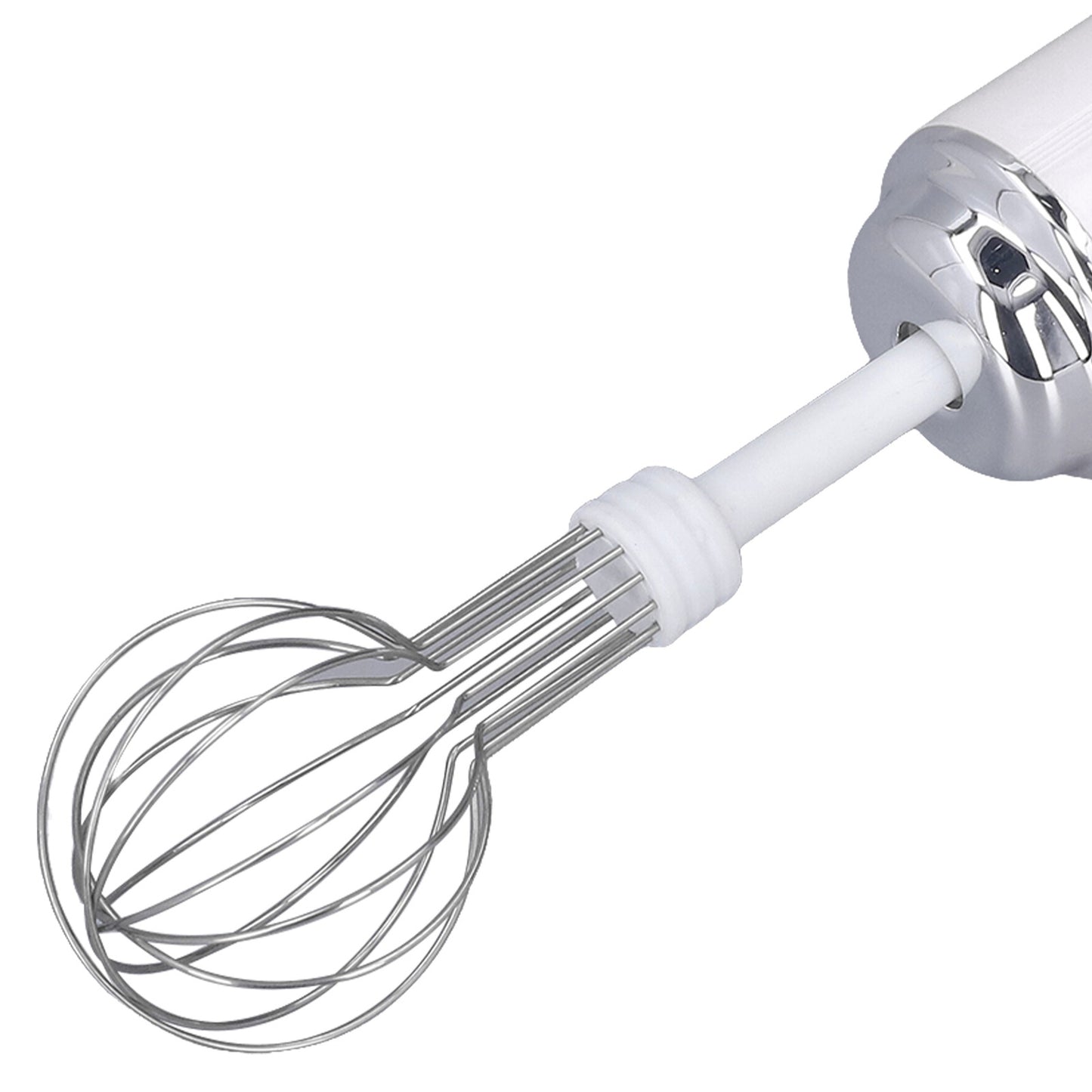 (White)Electric Cordless Hand Mixer Handheld Egg Whisk AN
